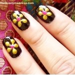 1 minute nail art design flower