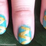 M shaped trendy nail design
