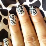 leopard print nail art