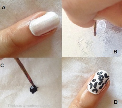 leopard print nail steps