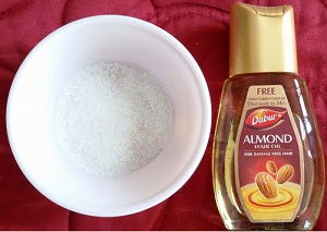 sun tan almond sugar scrub