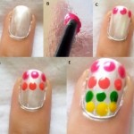 trendy nails polka design