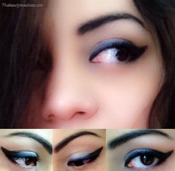 blue cat eyes makeup