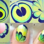 butterfly green nail art