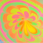 neon flower nails design