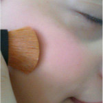 apply blush