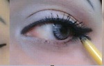 open winged eyeliner style