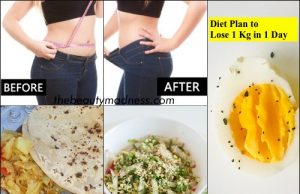 My 1 Day Diet Plan for 1 Kg Weight Loss | Quick-Easy diet plan