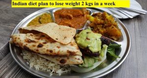 Indian diet plan to lose weight 2 kgs in a week